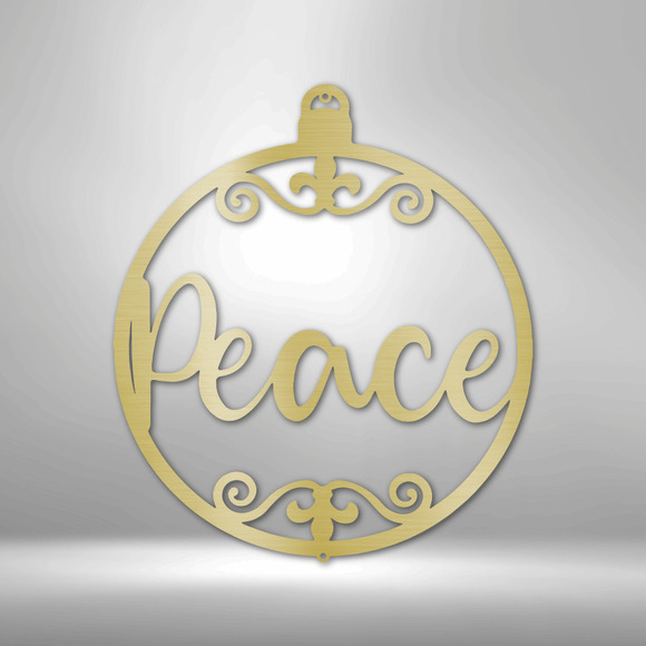Peace Ornament Steel Sign Laser Cut Powder Coated Home & Office Metal Wall Decor